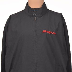 SNAPON Sz L Large Black Zip Light Jacket